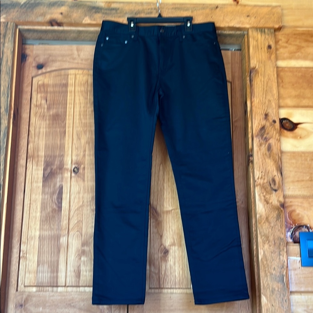 Banana Republic travel Jean Black Straight-Leg Pants 33x32 slim fit